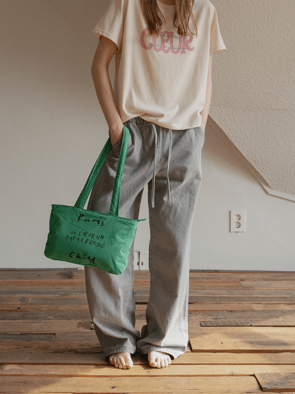 BR - 6696 - HOTEL PARIS CHILL - HOTEL PARIS CHILL ミニトートバッグ|Paper Heart Puffer Bag