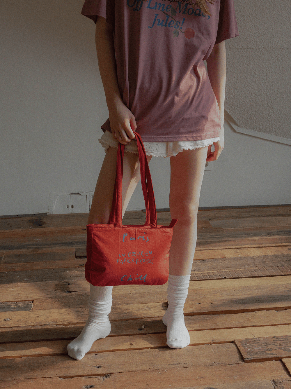 BR - 6696 - HOTEL PARIS CHILL - HOTEL PARIS CHILL ミニトートバッグ|Paper Heart Puffer Bag