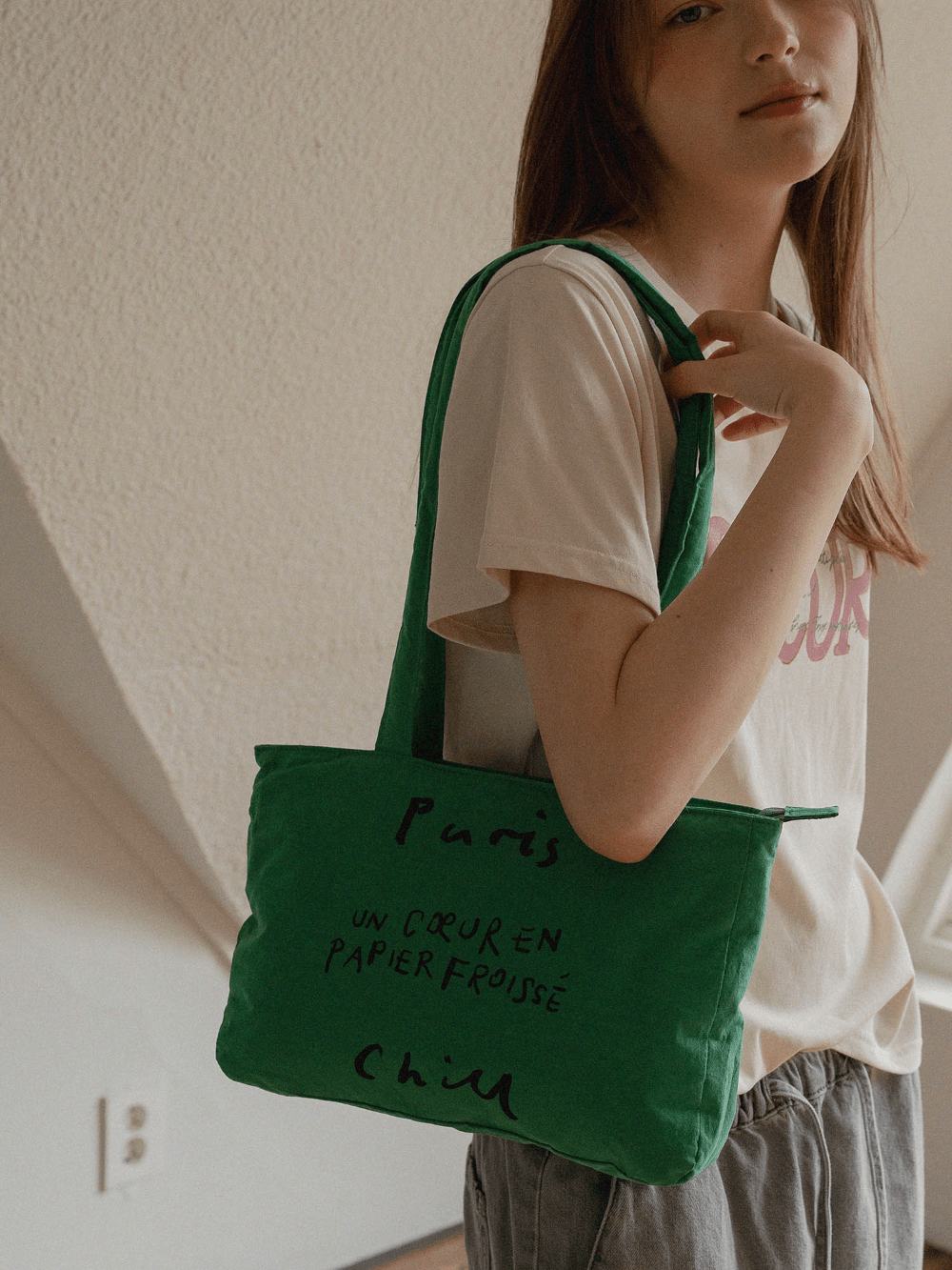 BR - 6696 - HOTEL PARIS CHILL - HOTEL PARIS CHILL ミニトートバッグ|Paper Heart Puffer Bag