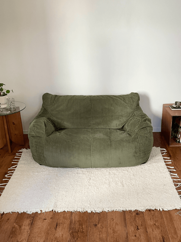 LOOSY 2人掛けビーズソファ Olive
