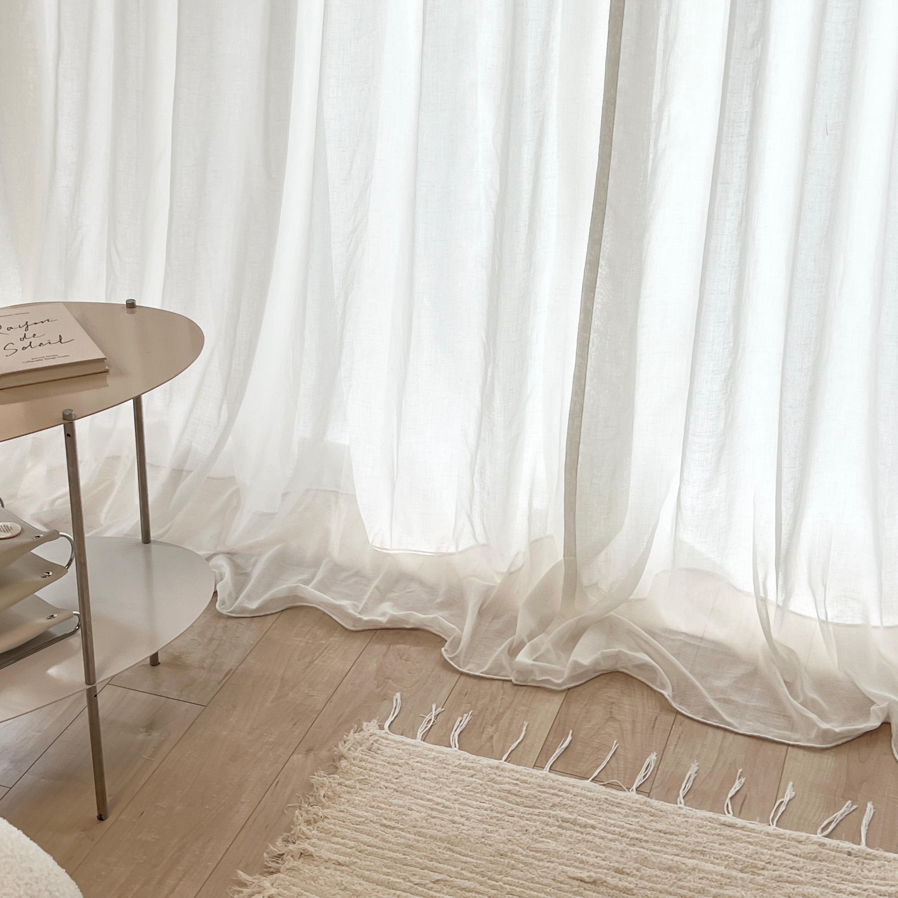 OR-2883-Little Rooms-セミオーダーサイズ|カラーシフォンカーテン ナチュラルホワイト 1枚