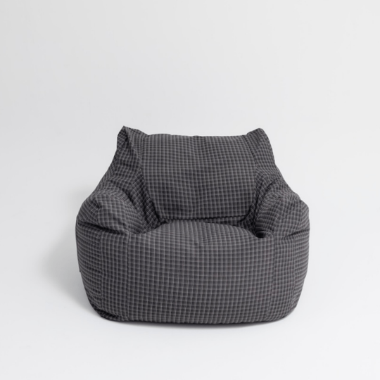 LOOSY 1人掛けビーズソファ Charcoal Check