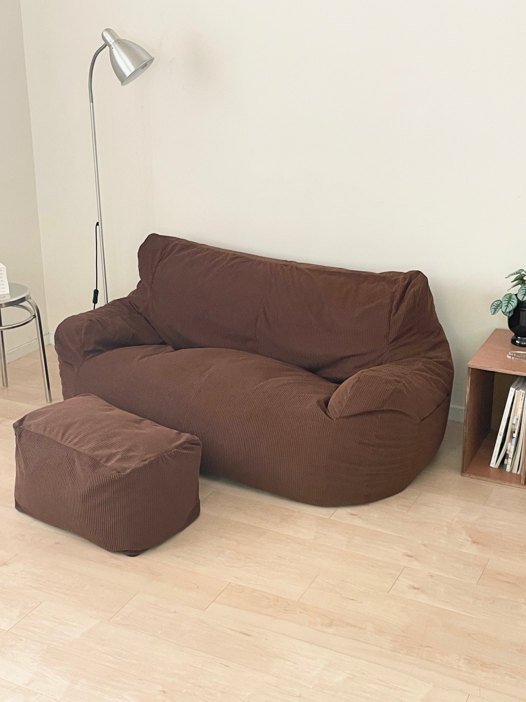 LOOSY 2人掛けビーズソファ 付替カバー Dark Brown