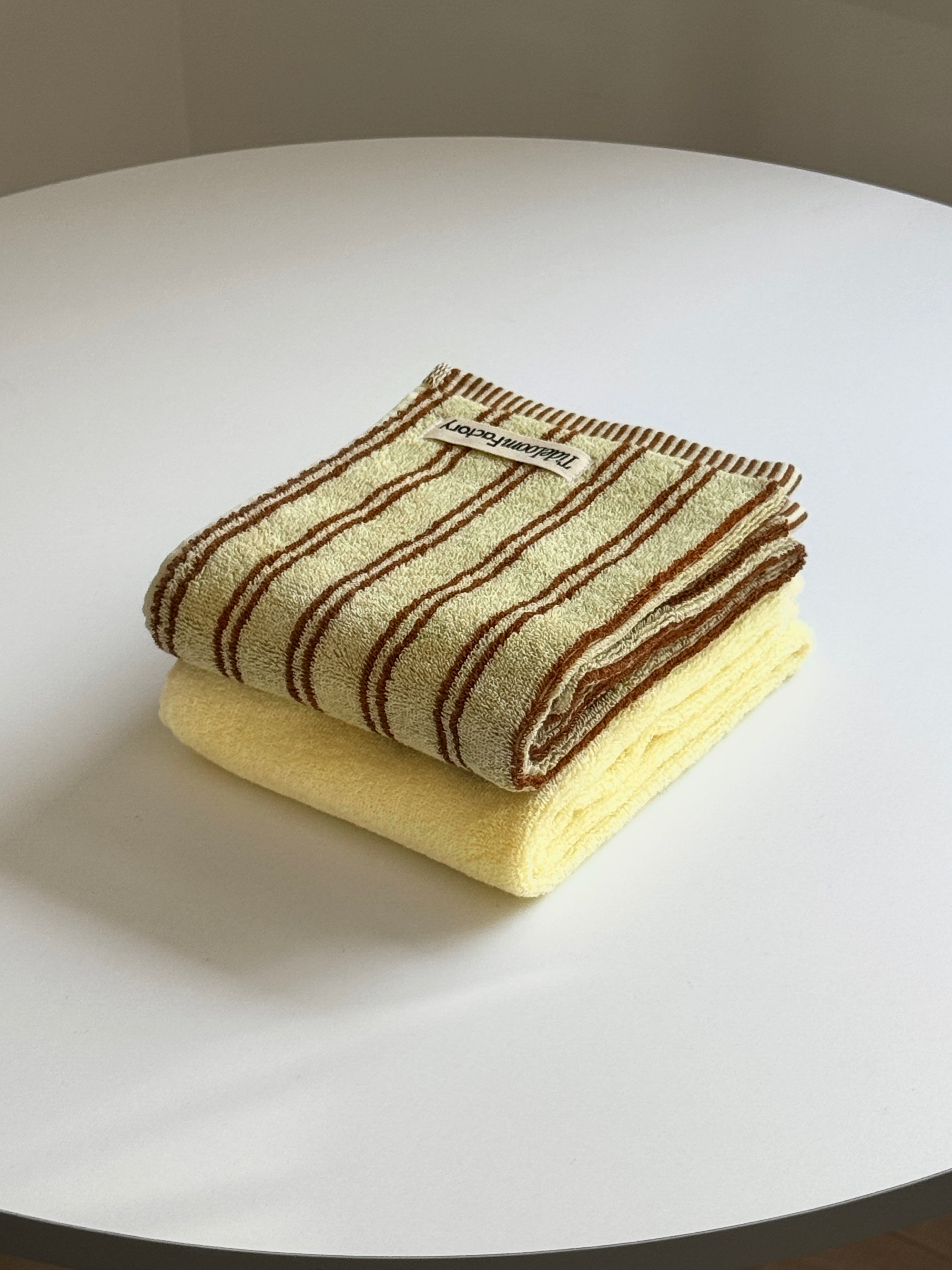 TLF タオル2枚セット | Yanagi Stripe / Spring Yellow