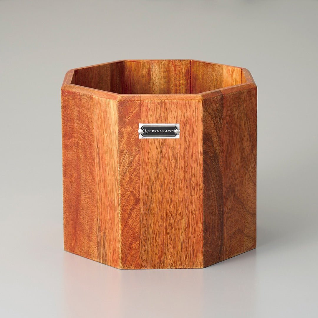 BR-10511-Little Rooms select-Timber 鉢カバー Pot Octagon