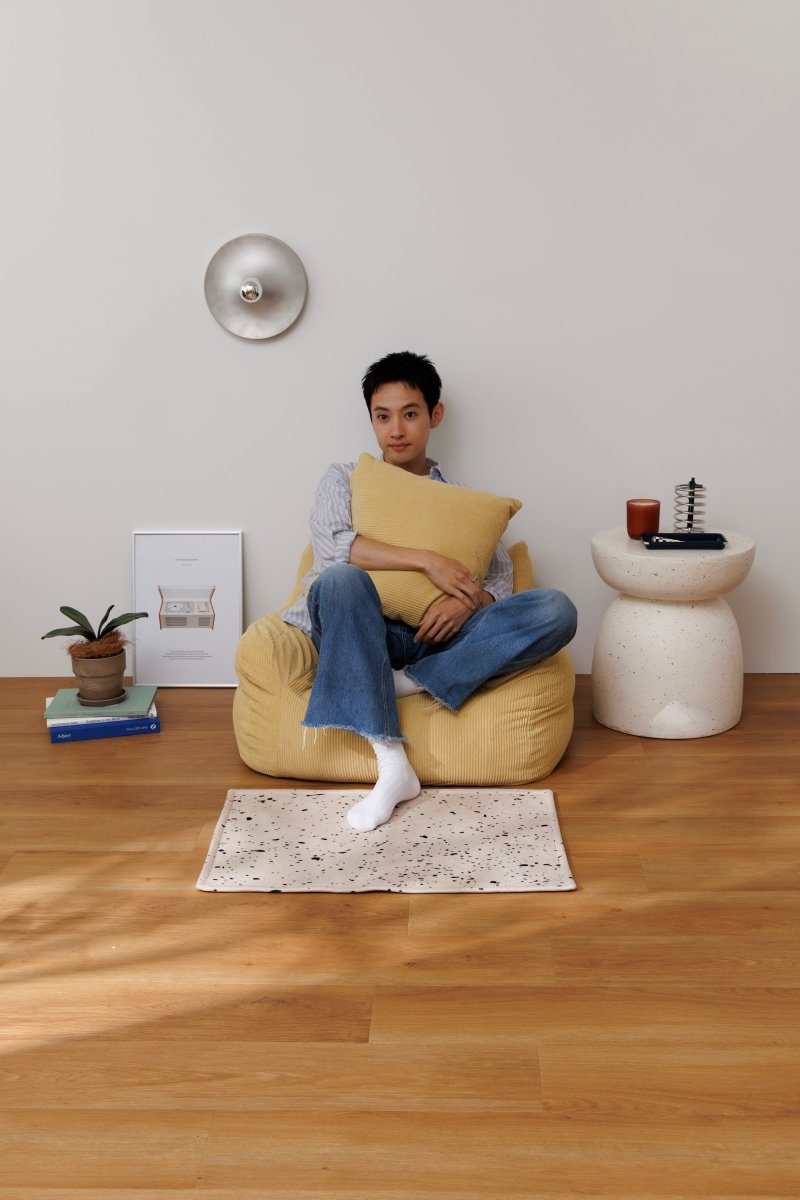 OR-10059-LOOSY-LOOSY 1人掛けビーズソファ ミニ Soft Yellow