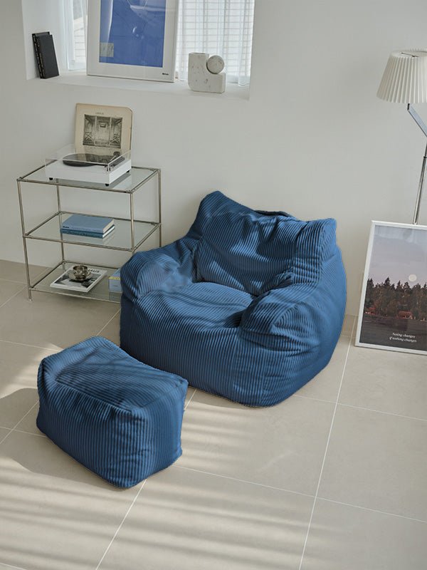 OR - 5636 - LOOSY - LOOSY ビーズオットマン NAVY