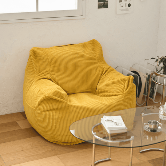 OR-6852-LOOSY-LOOSY 1人掛けビーズソファ Mustard