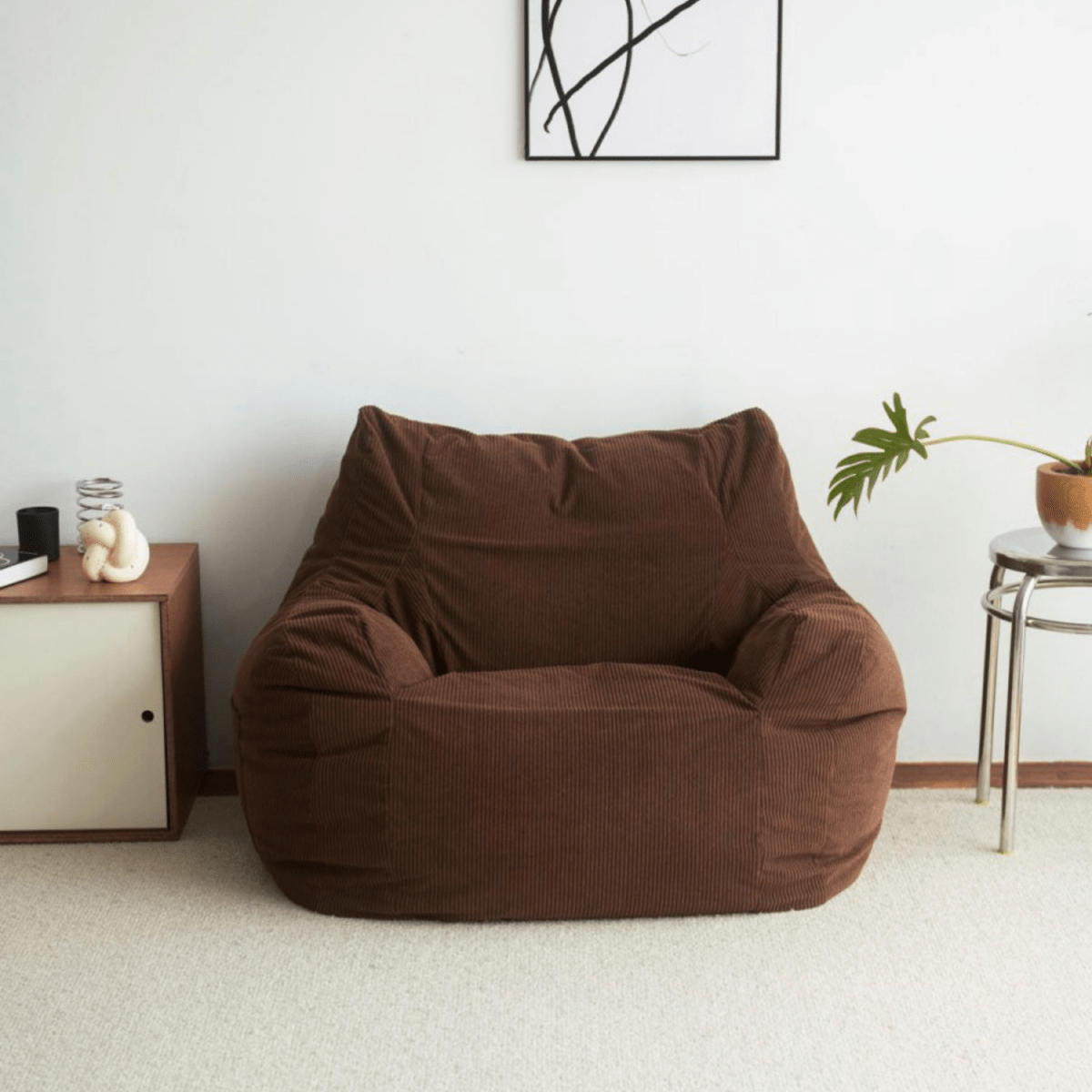 OR-9099-LOOSY-LOOSY 1人掛けビーズソファ Dark Brown