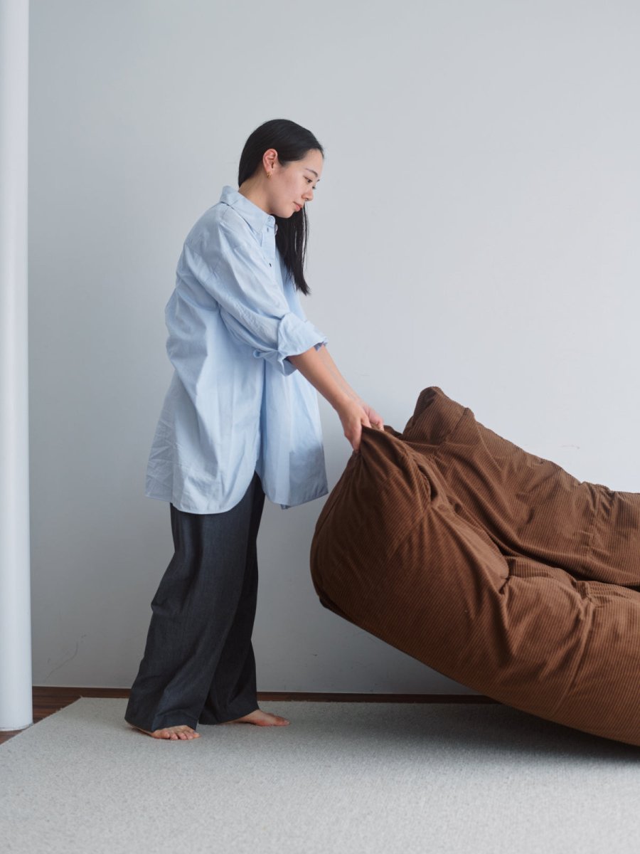 OR - 9104 - LOOSY - HUGME 2人掛けビーズソファ Dark Brown