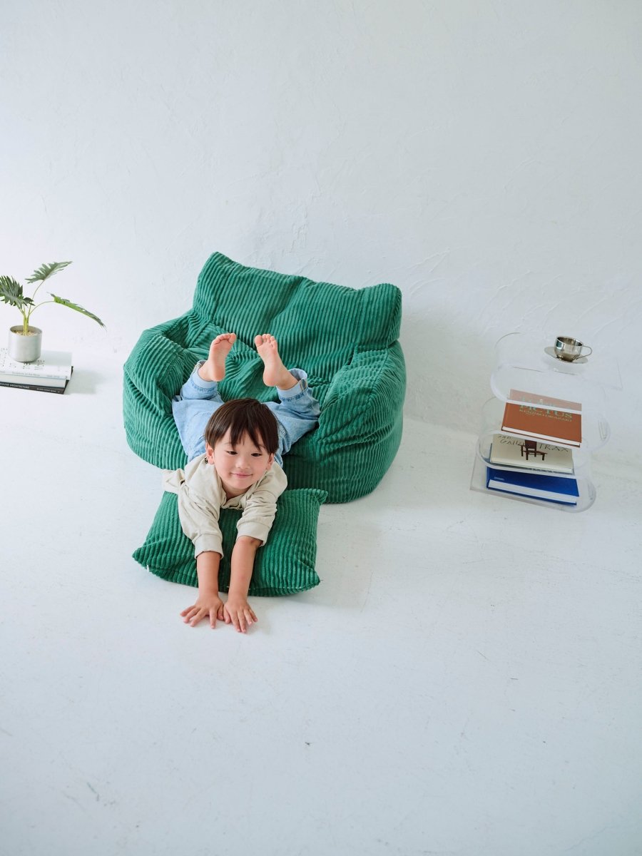 OR - 9198 - LOOSY - HUGME 1人掛けビーズソファ ミニ Green