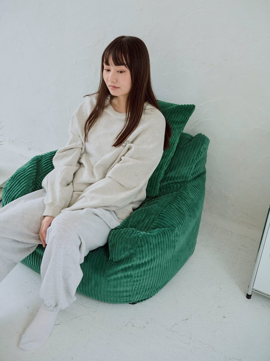 OR - 9198 - LOOSY - HUGME 1人掛けビーズソファ ミニ Green