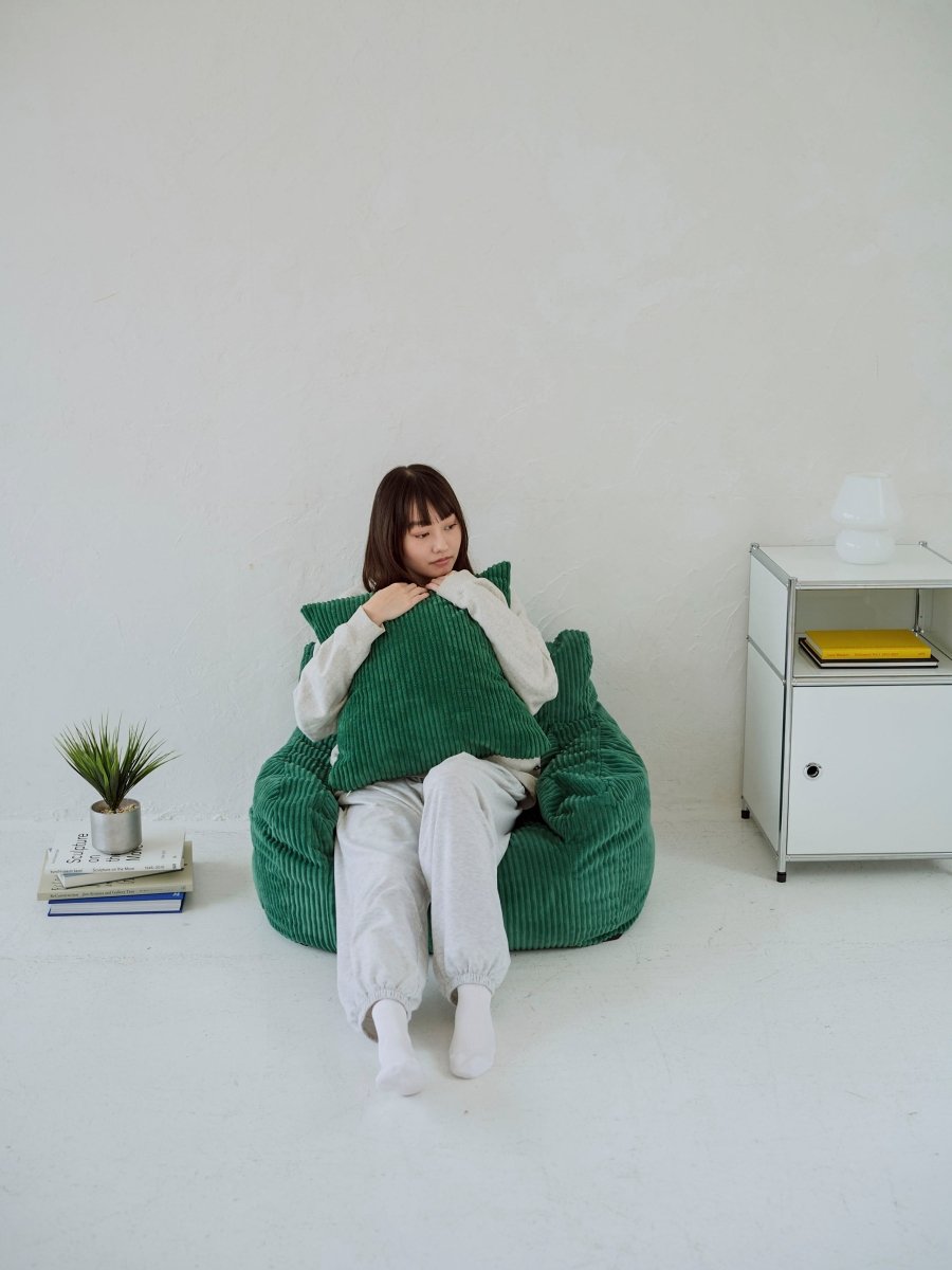 OR - 9198 - LOOSY - HUGME 1人掛けビーズソファ ミニ Green