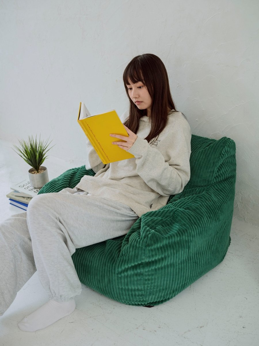 OR - 9198 - LOOSY - HUGME 1人掛けビーズソファ ミニ Green
