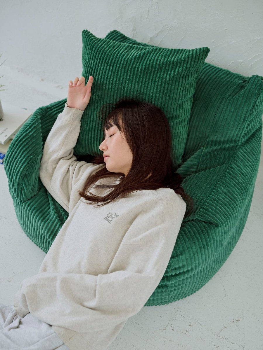 OR - 9198 - LOOSY - HUGME 1人掛けビーズソファ ミニ Green