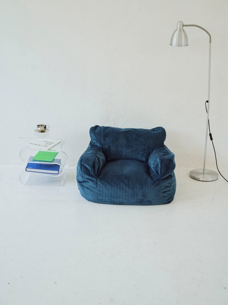 OR - 9199 - LOOSY - HUGME 1人掛けビーズソファ ミニ Navy 付替カバー