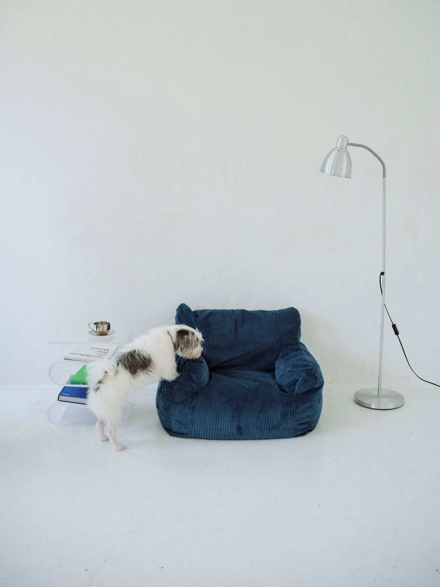 OR - 9200 - LOOSY - HUGME 1人掛けビーズソファ ミニ Navy