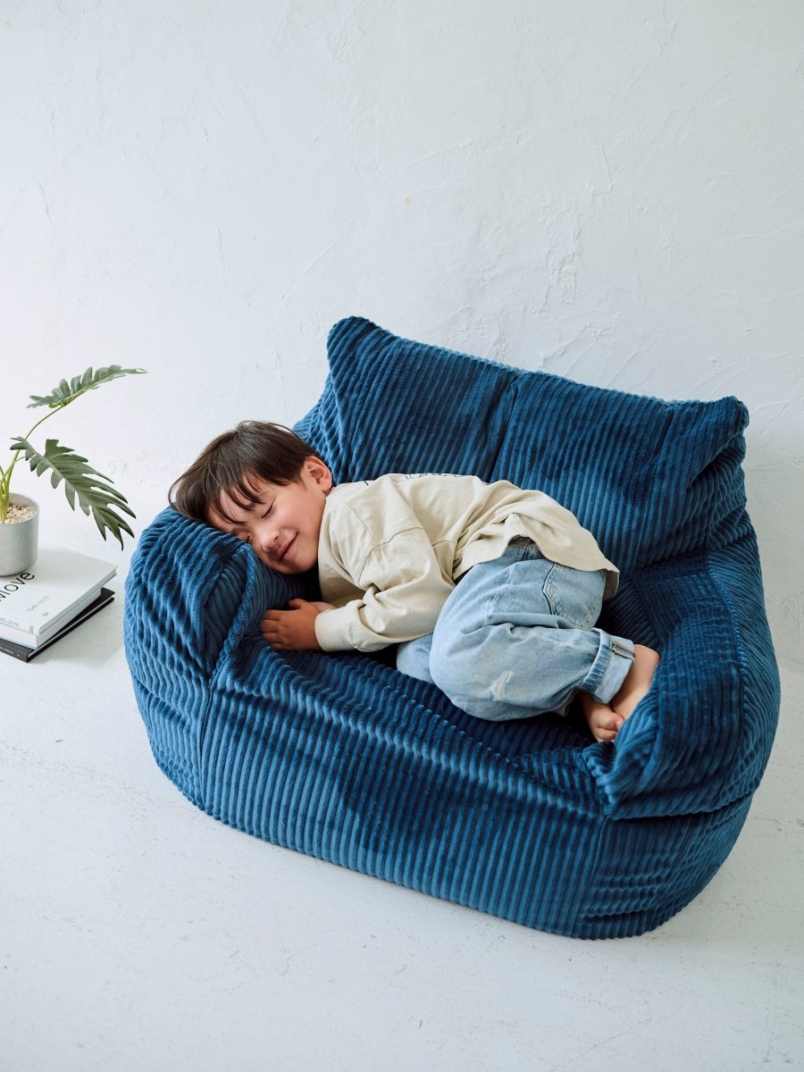 OR - 9200 - LOOSY - HUGME 1人掛けビーズソファ ミニ Navy