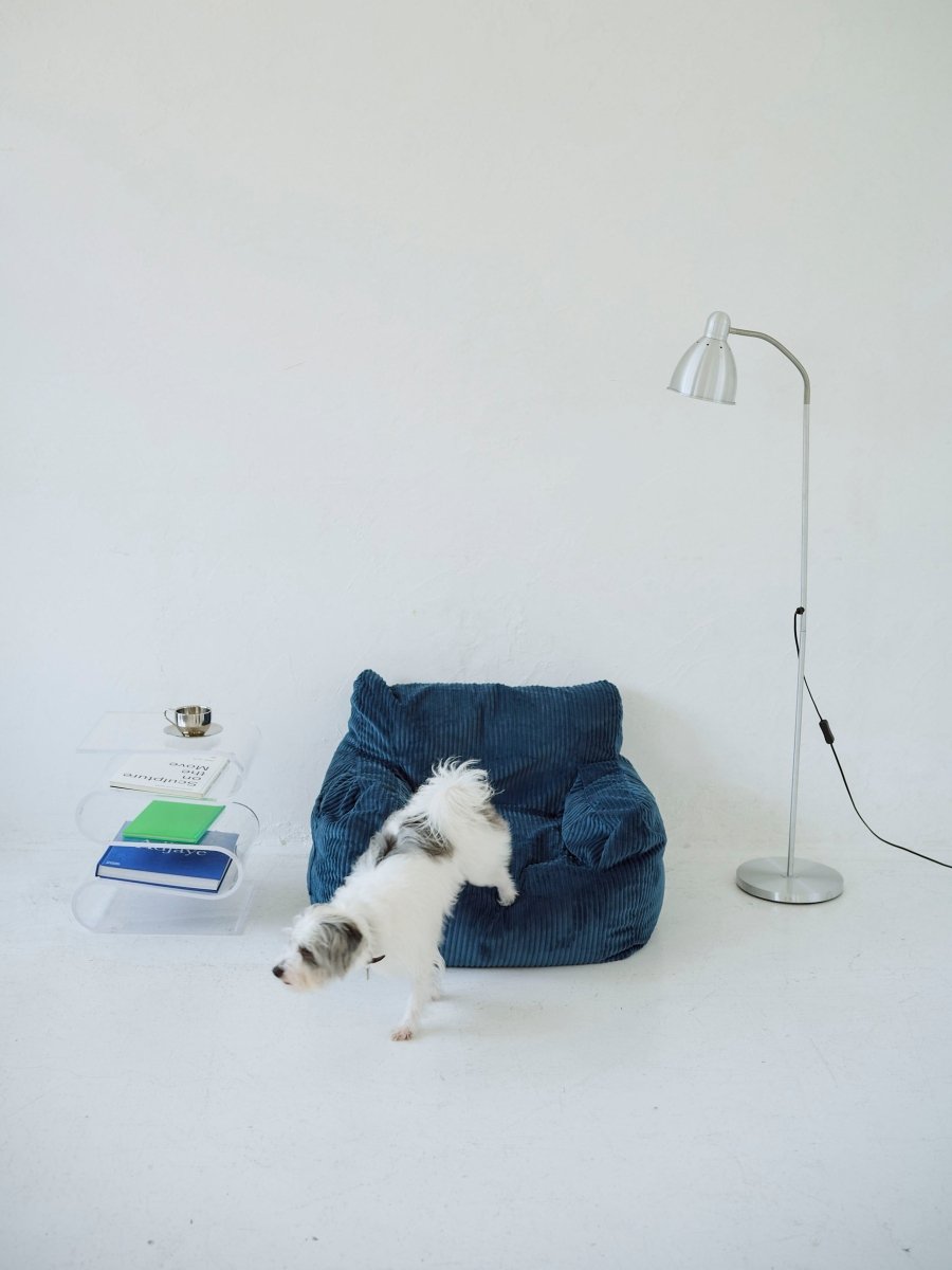 OR - 9200 - LOOSY - HUGME 1人掛けビーズソファ ミニ Navy