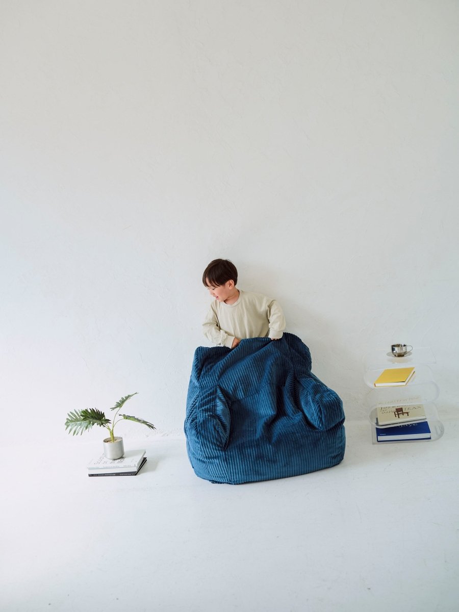 OR - 9200 - LOOSY - HUGME 1人掛けビーズソファ ミニ Navy