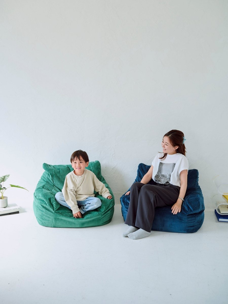 OR - 9200 - LOOSY - HUGME 1人掛けビーズソファ ミニ Navy