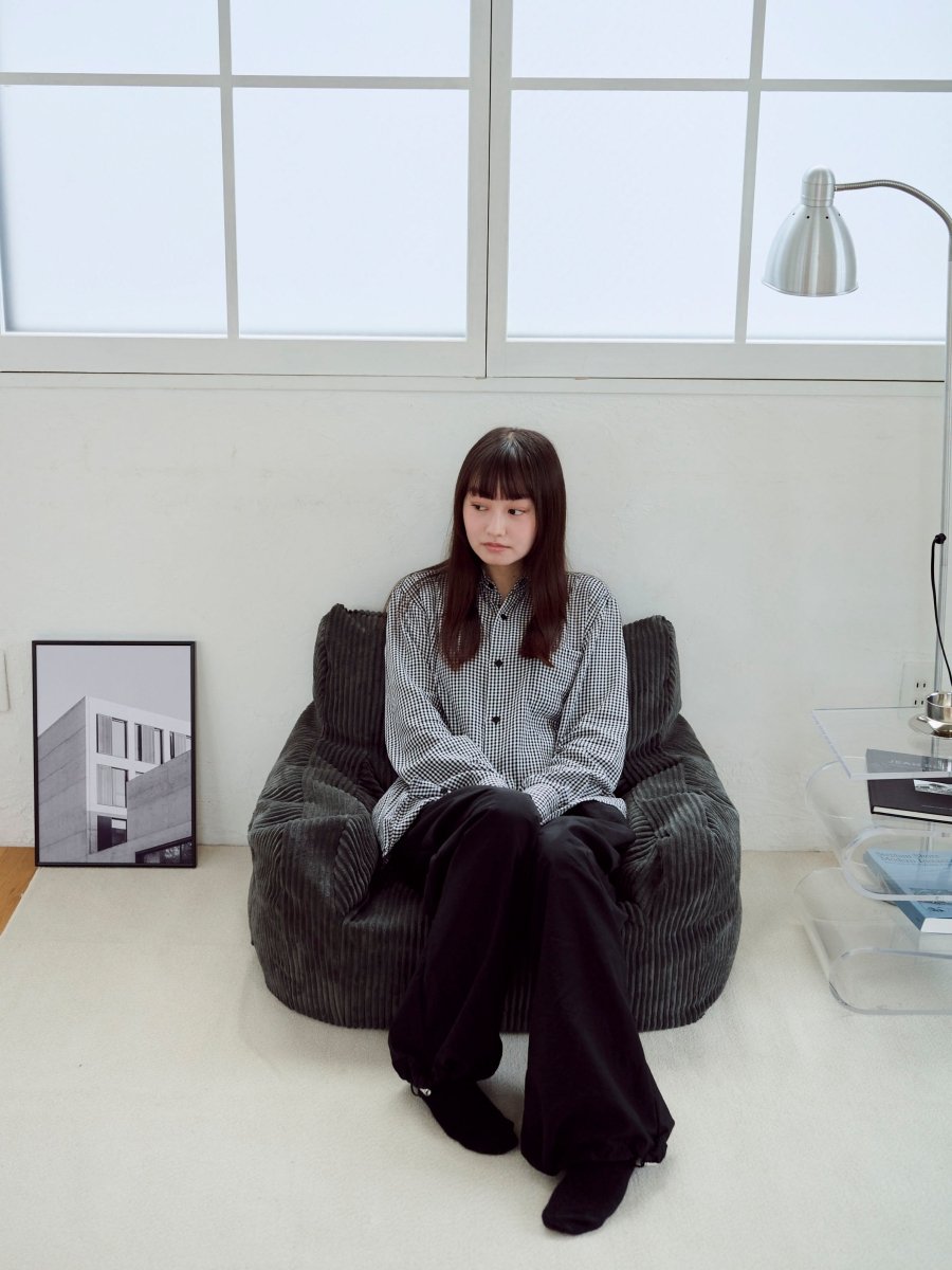 OR - 9202 - LOOSY - HUGME 1人掛けビーズソファ ミニ Charcoal