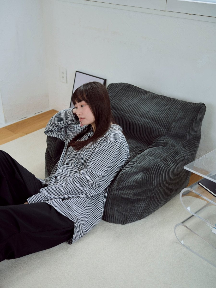 OR - 9202 - LOOSY - HUGME 1人掛けビーズソファ ミニ Charcoal