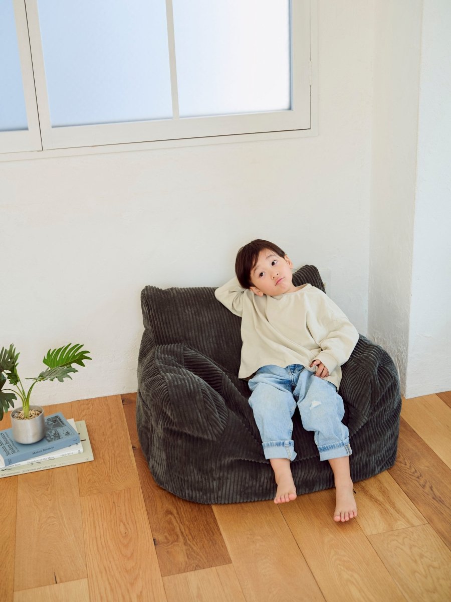 OR - 9202 - LOOSY - HUGME 1人掛けビーズソファ ミニ Charcoal