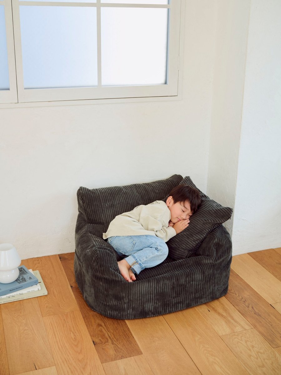 OR - 9202 - LOOSY - HUGME 1人掛けビーズソファ ミニ Charcoal