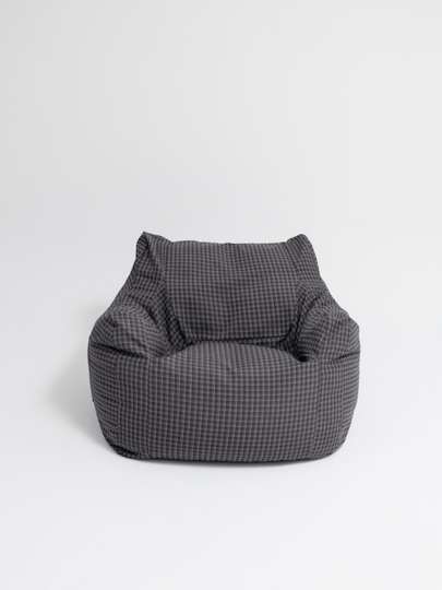 OR - 9564 - LOOSY - HUGME 1人掛けビーズソファ Charcoal Check