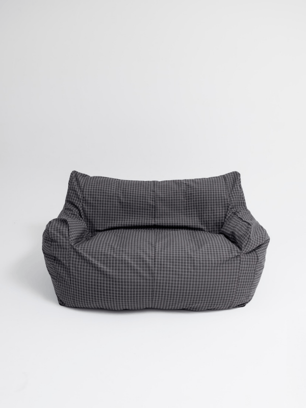 LOOSY 2人掛けビーズソファ Charcoal Check