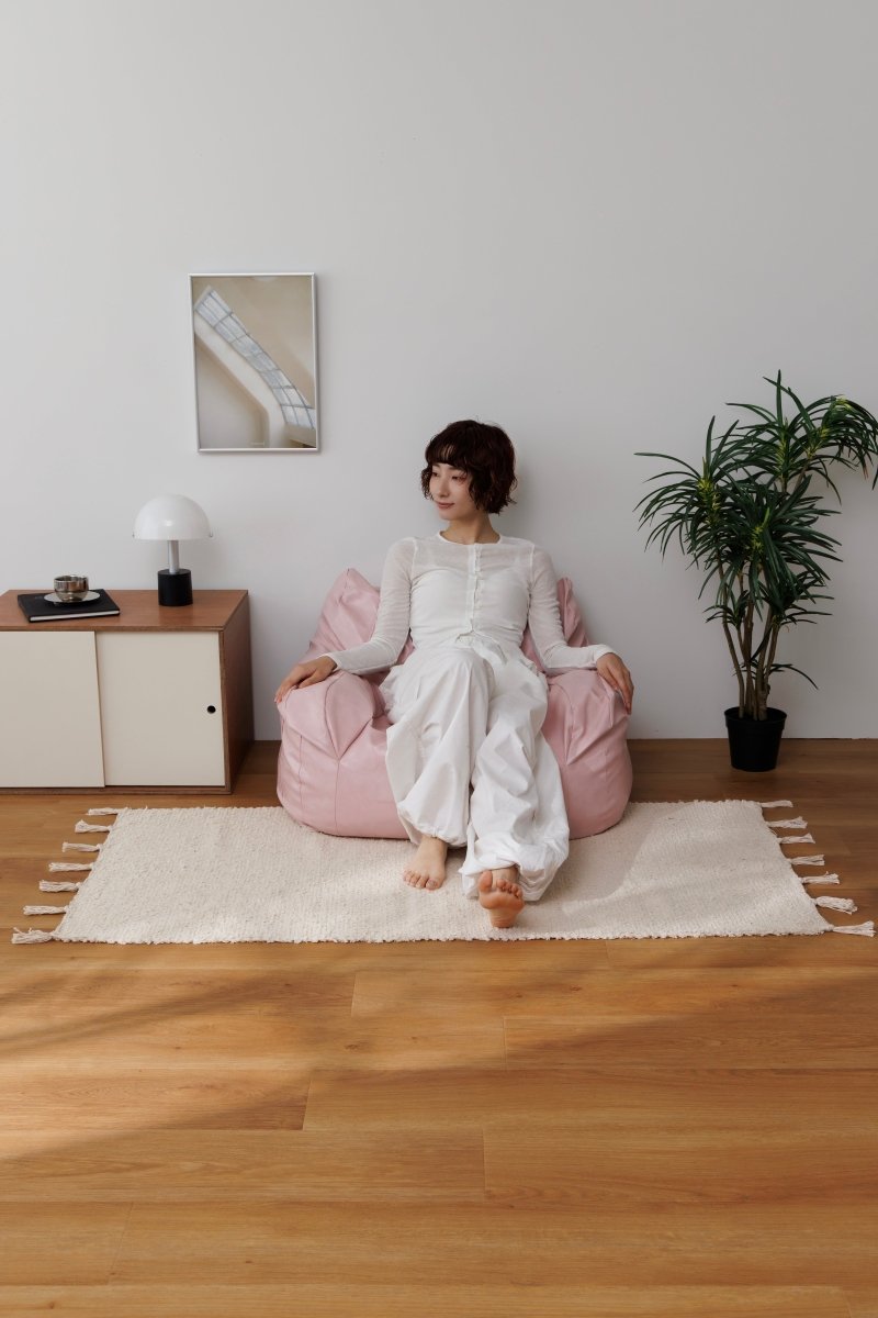 OR-9825-LOOSY-LOOSY 1人掛けビーズソファ ミニ Glossy Pink 付替カバー