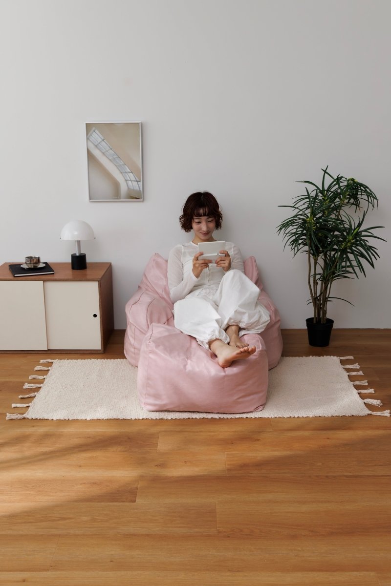 OR-9825-LOOSY-LOOSY 1人掛けビーズソファ ミニ Glossy Pink 付替カバー