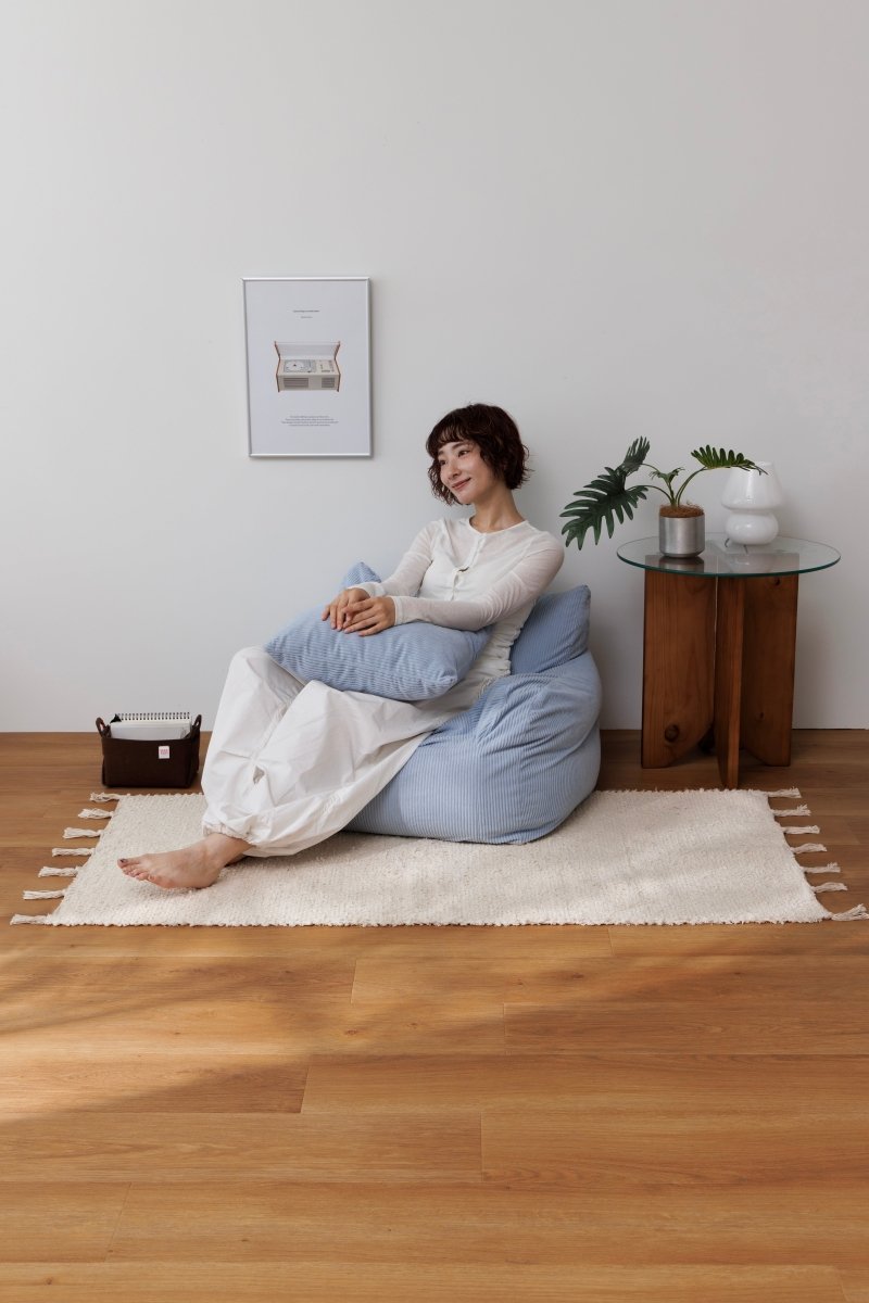 SE-10066-LOOSY-LOOSY 1人掛けビーズソファ ミニ Powder Blue