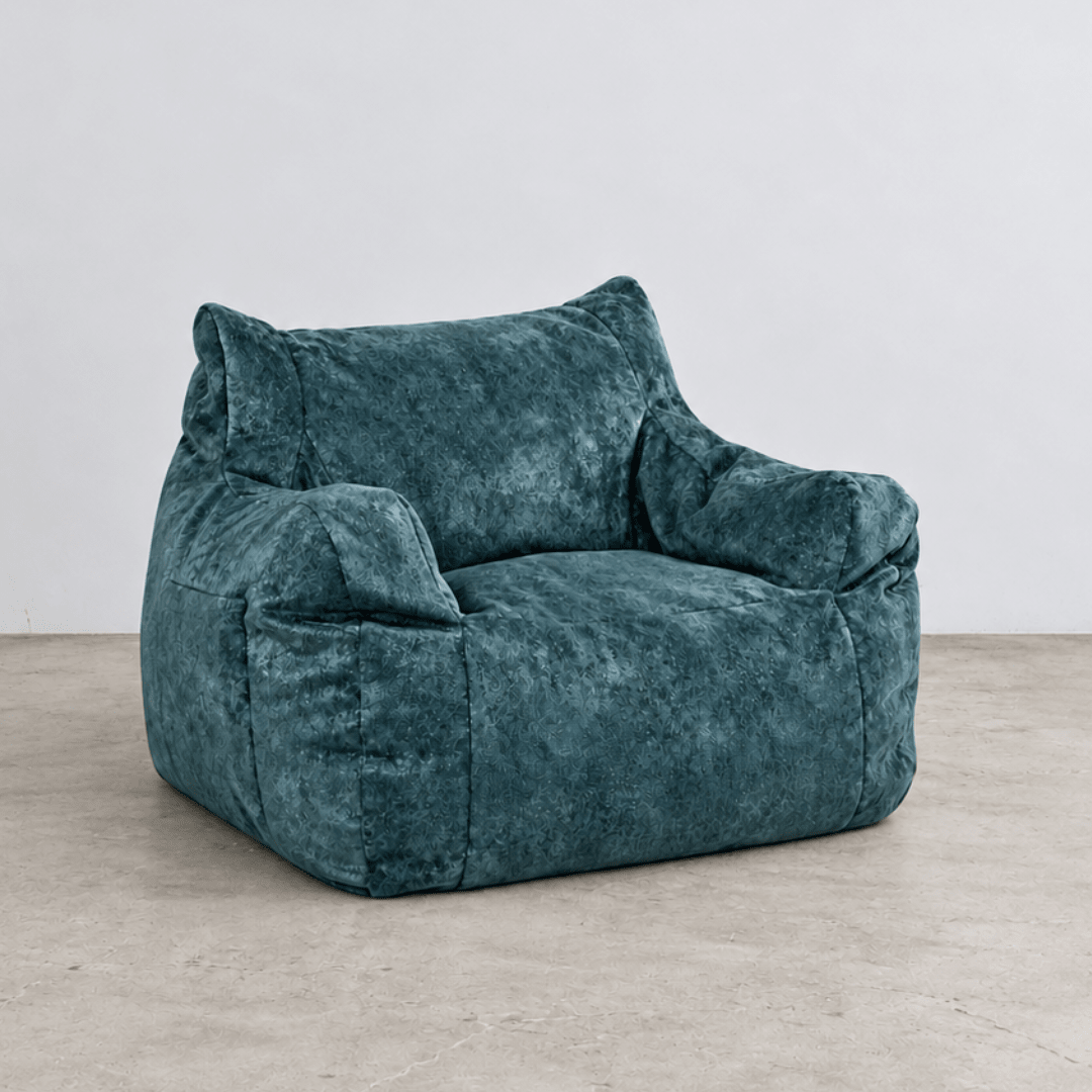 SE-10377-LOOSY-LOOSY 1人掛けビーズソファ Rich Chenille -Turquoise