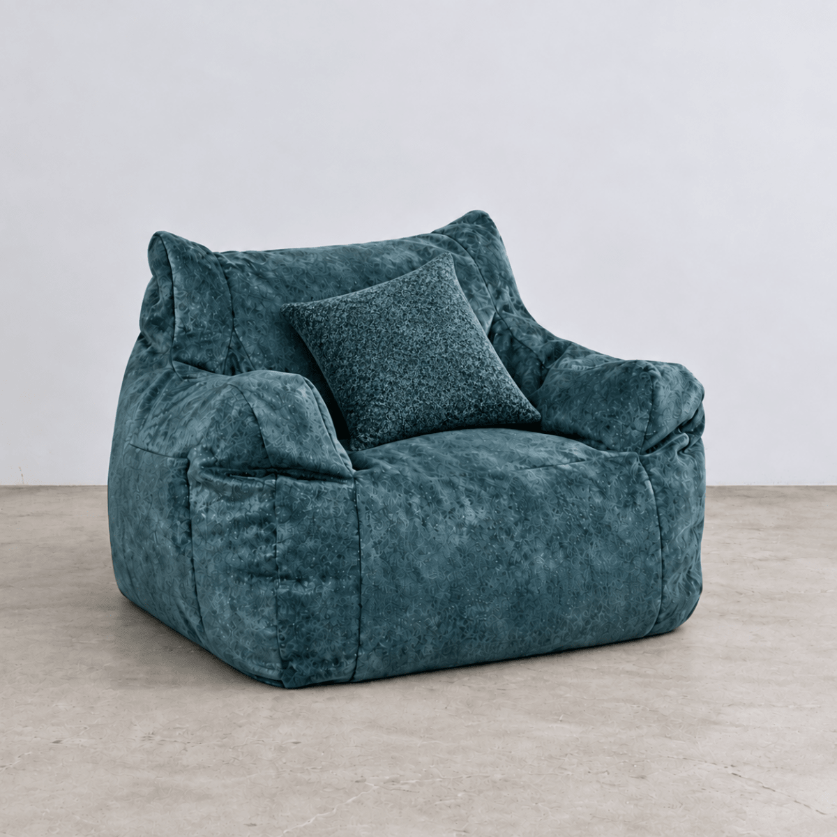 SE-10379-LOOSY-LOOSY 1人掛けビーズソファ Rich Chenille -Turquoise