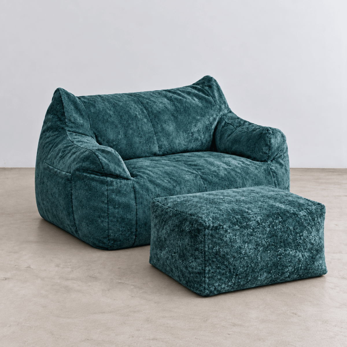 SE-10382-LOOSY-LOOSY 2人掛けビーズソファ Rich Chenille -Turquoise