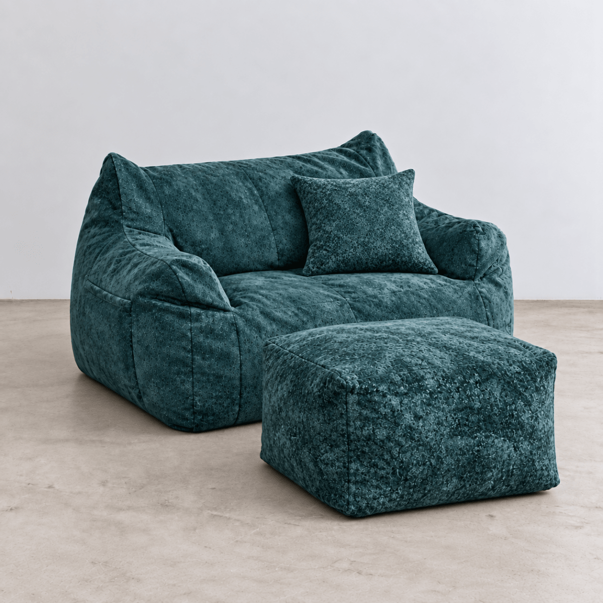 SE-10384-LOOSY-LOOSY 2人掛けビーズソファ Rich Chenille -Turquoise
