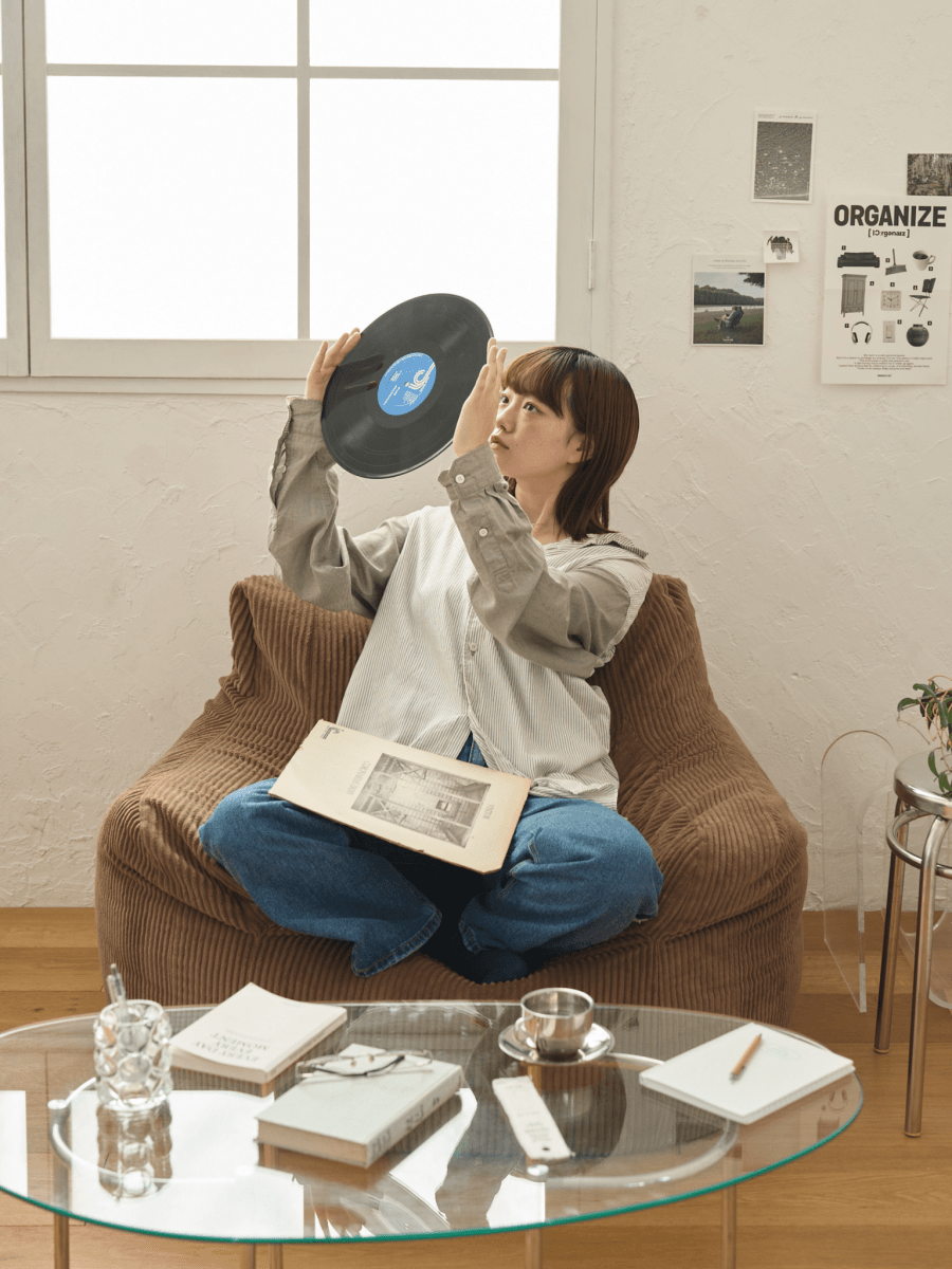 SE-5937 - LOOSY - LOOSY 1人掛けビーズソファ Brown