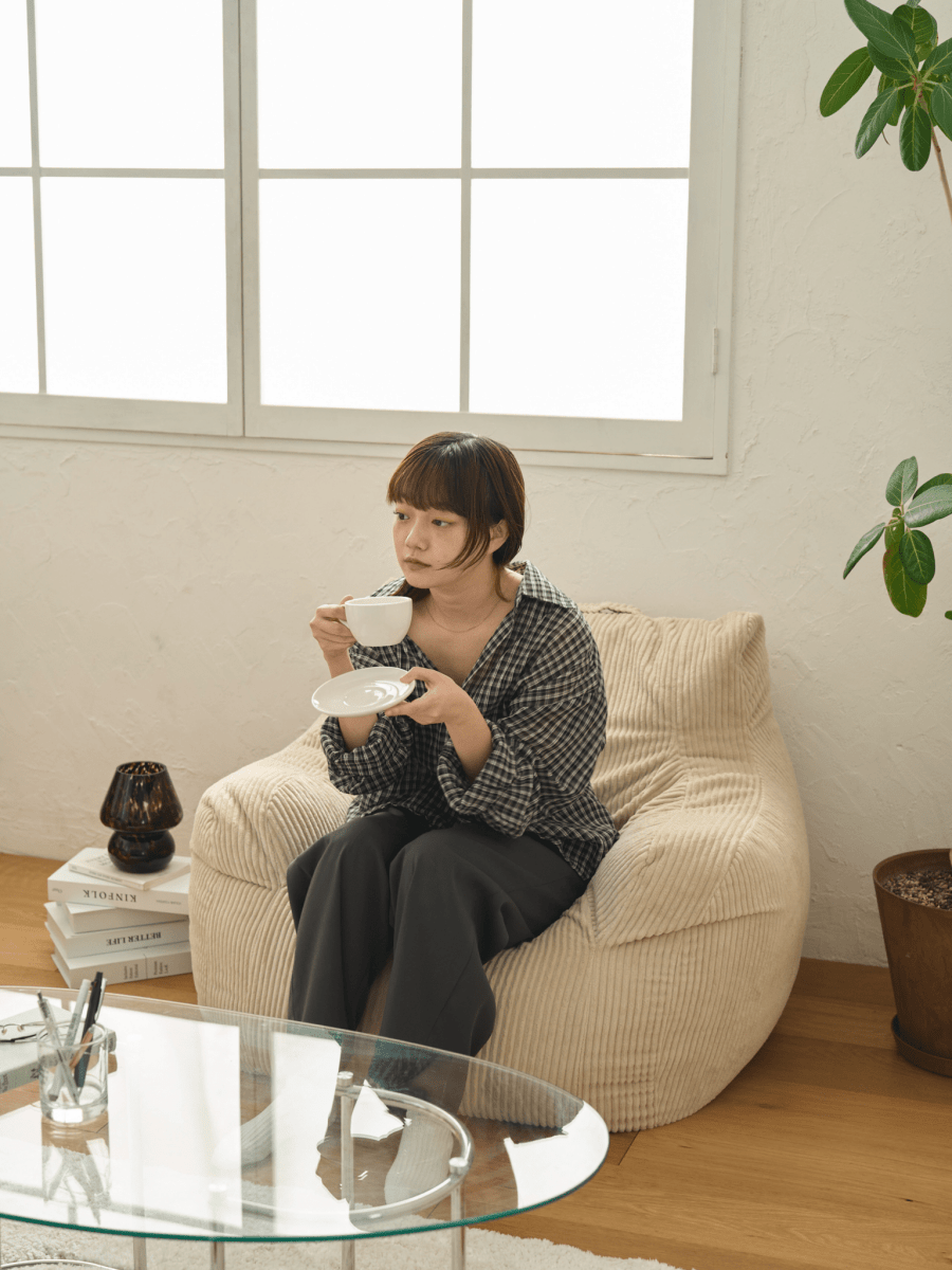 SE-7090 - LOOSY - LOOSY 1人掛けビーズソファ Beige