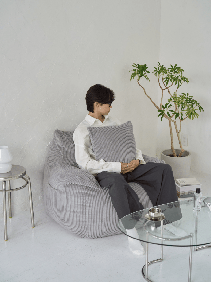 SE-7119 - LOOSY - LOOSY 1人掛けビーズソファ Gray