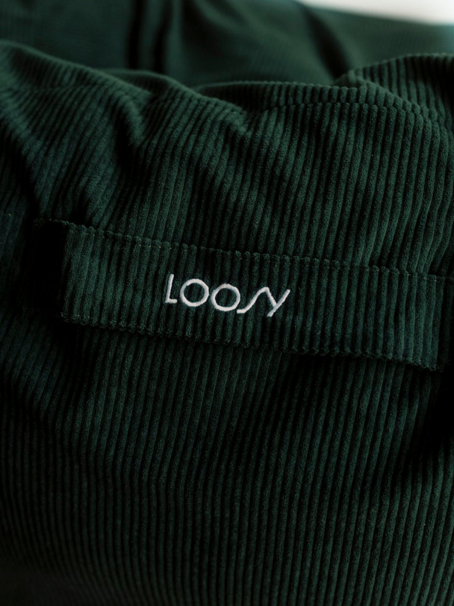 SE - 9167 - LOOSY - HUGME 1人掛けビーズソファ Dark Green