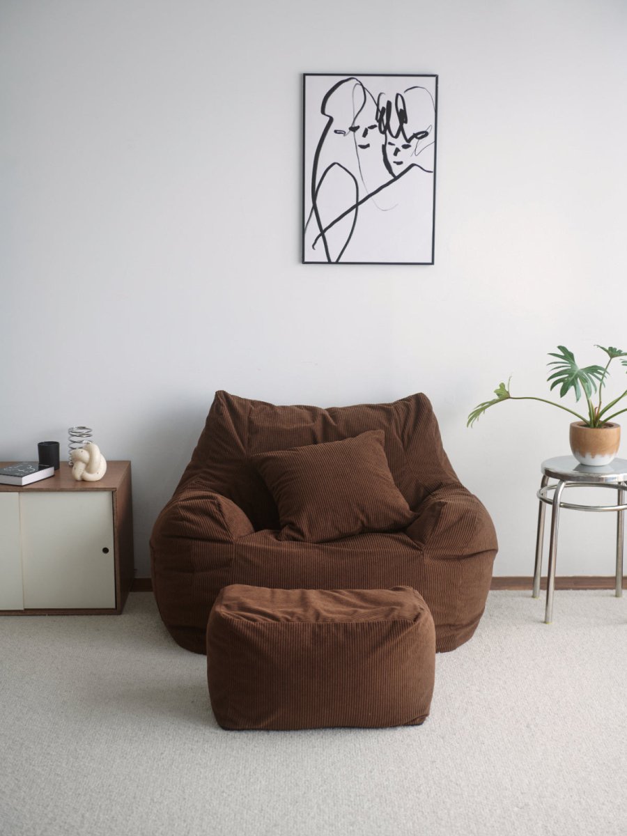 SE - 9172 - LOOSY - HUGME 1人掛けビーズソファ Dark Brown