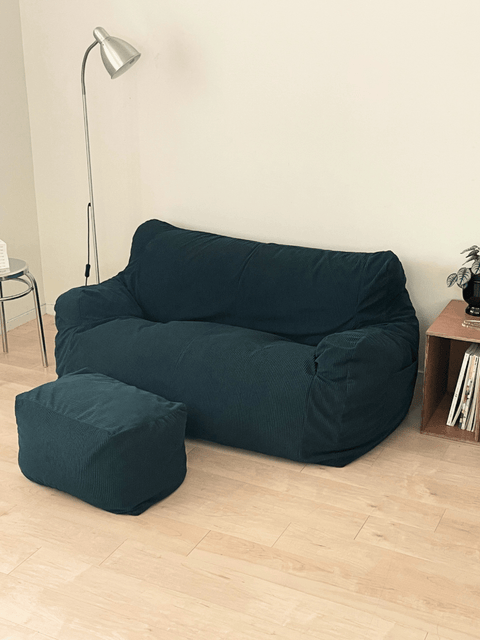 SE - 9282 - LOOSY - HUGME 2人掛けビーズソファ Dark Green