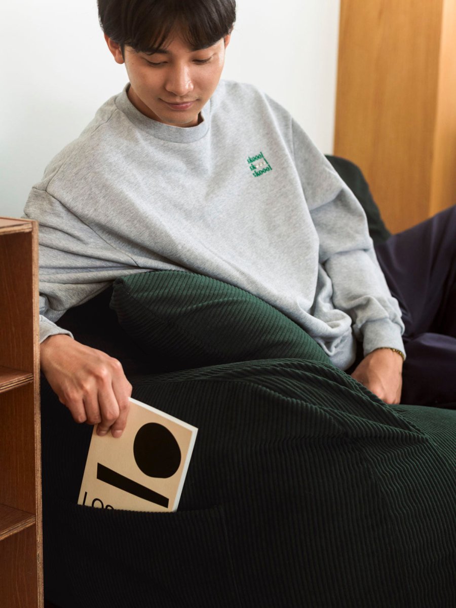 SE - 9283 - LOOSY - HUGME 2人掛けビーズソファ Dark Green