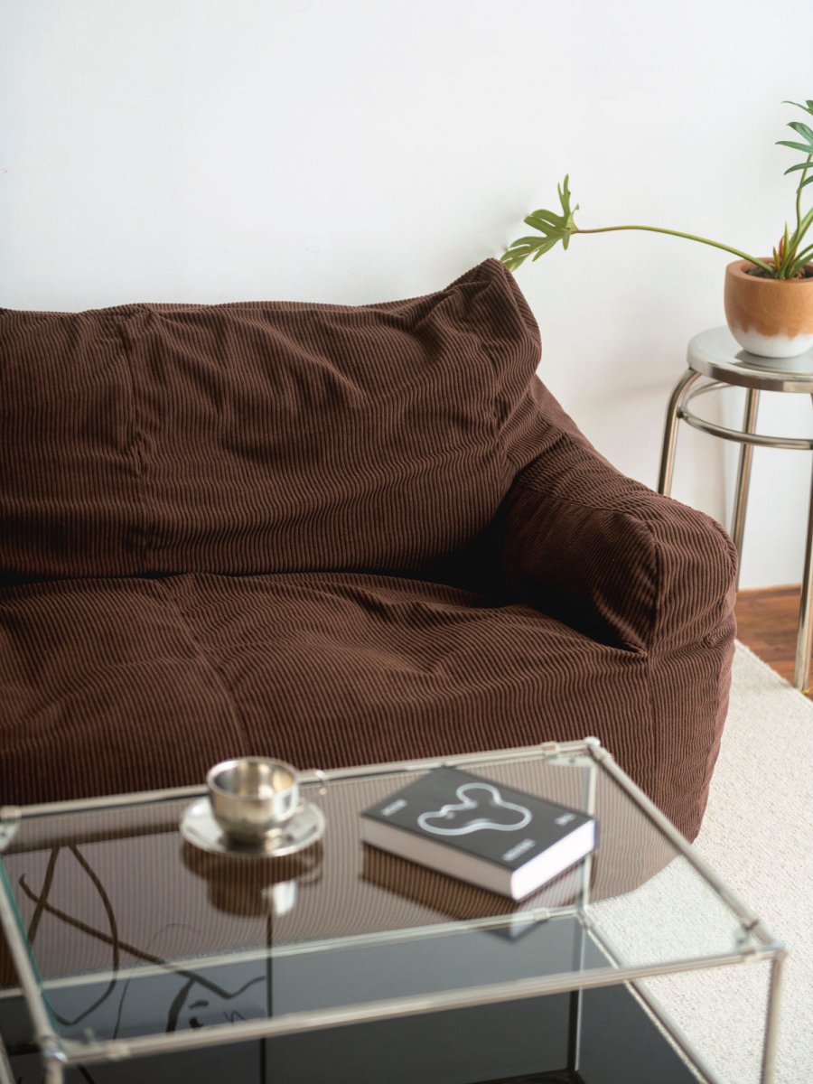 SE - 9286 - LOOSY - HUGME 2人掛けビーズソファ Dark Brown