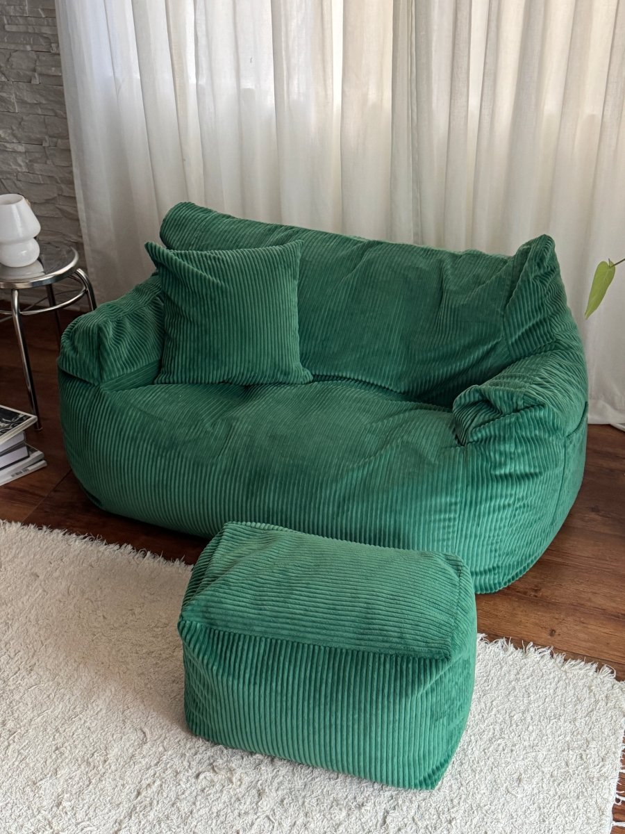 SE - 9296 - LOOSY - HUGME 2人掛けビーズソファ 付替カバー Green