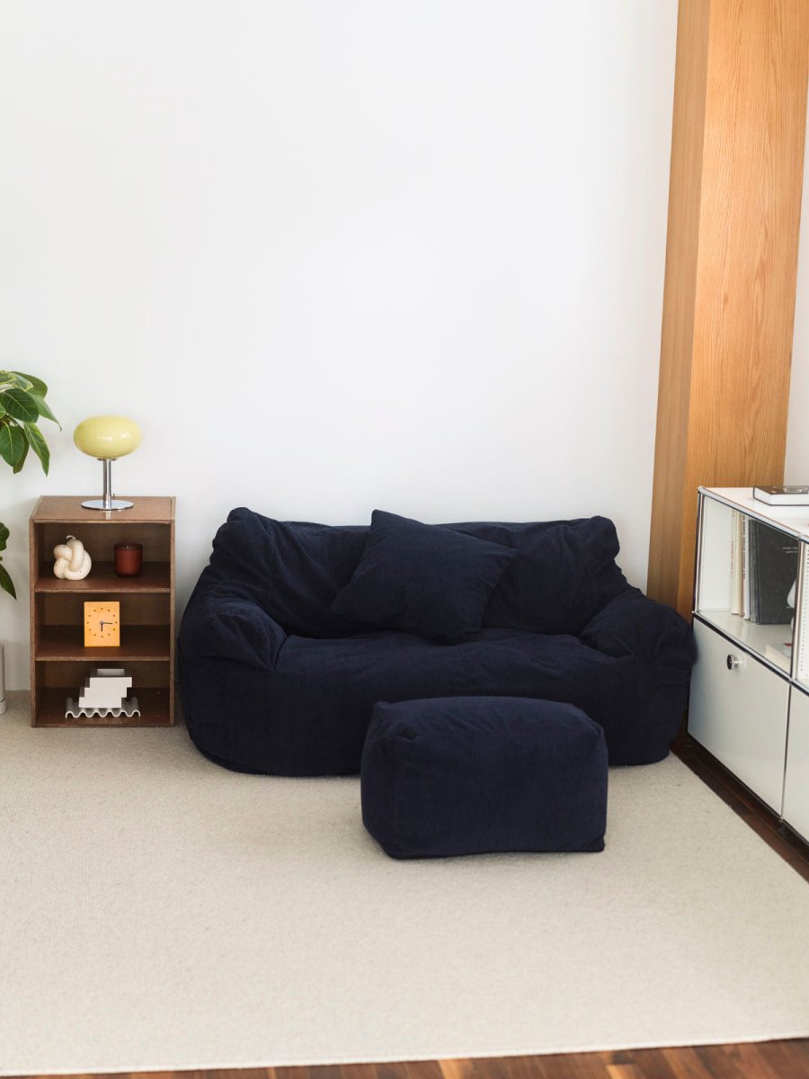 SE - 9362 - LOOSY - HUGME 2人掛けビーズソファ 付替カバー Dark Blue