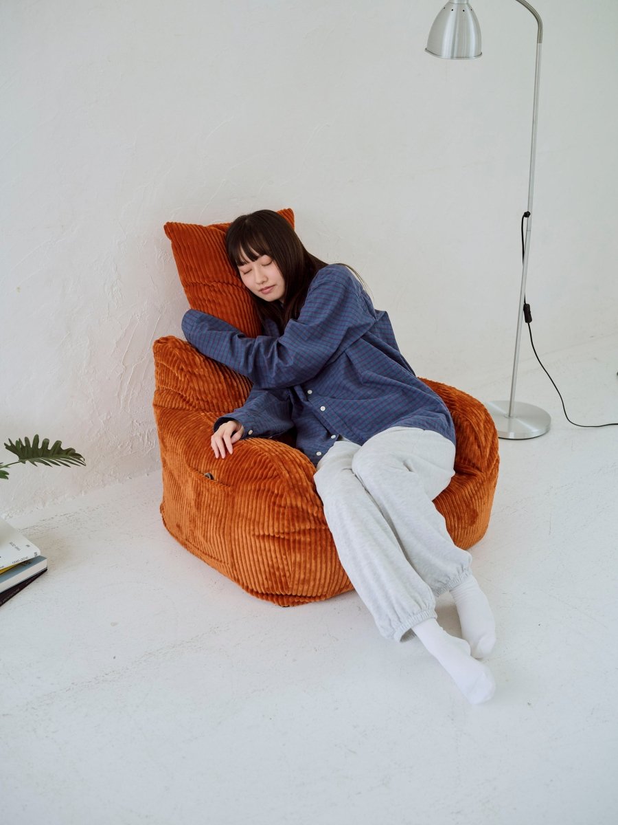 SE - 9404 - LOOSY - HUGME 1人掛けビーズソファ ミニ Blood Orange