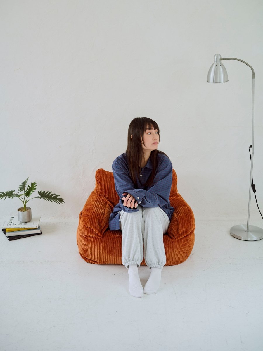 SE - 9404 - LOOSY - HUGME 1人掛けビーズソファ ミニ Blood Orange